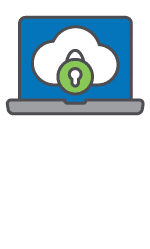 Computer image with keyhole indicating secure.